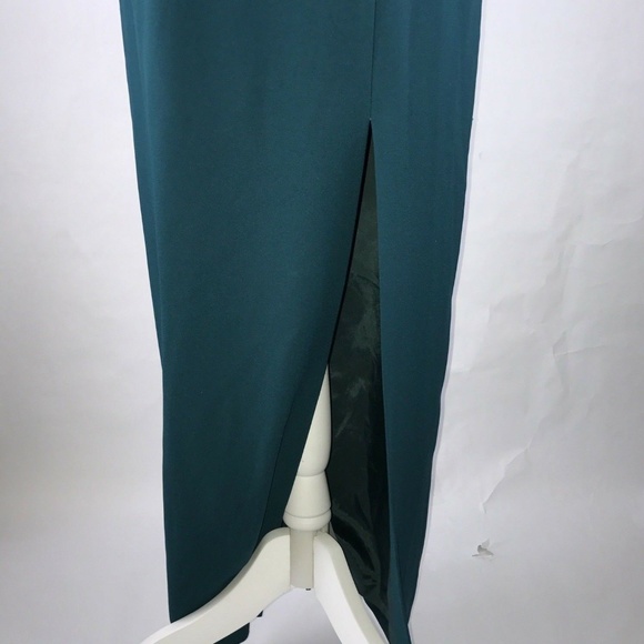 Alyce Paris Designs Sz6 Emerald Green Beaded Gown - Picture 6 of 8